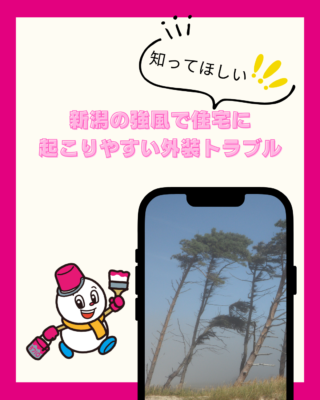新潟の強風で住宅に起こりやすい外装トラブル